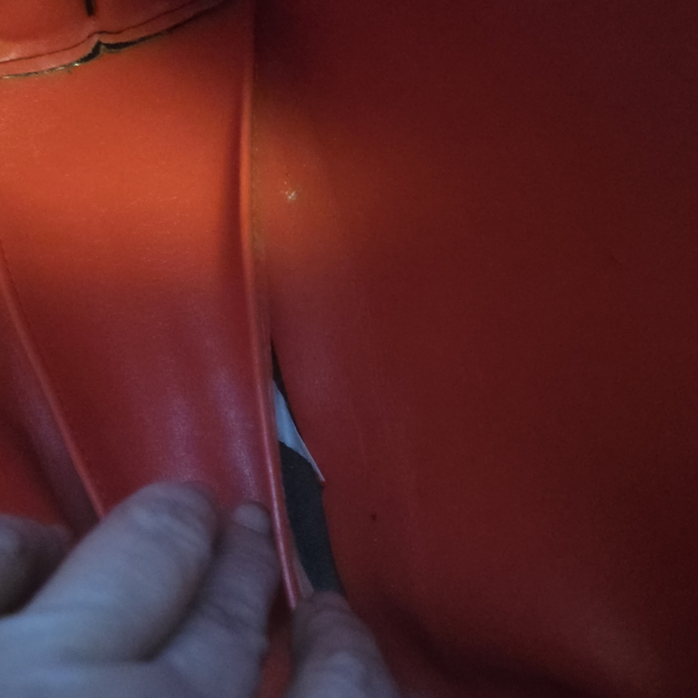 Vintage Koret Red Interior Leather Bag Classic Black Minimalist Shoulder Purse - Picture 15 of 17